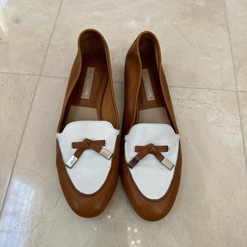 Tan/White Michael Kors Loafers